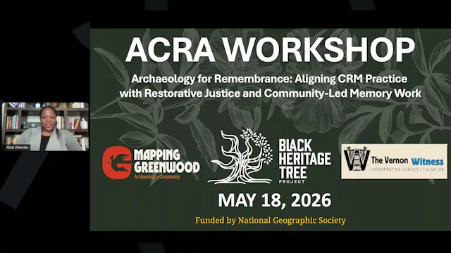 Archaeology for Remembrance: Aligning CRM Practice