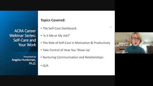 Careers Webinar Series: Self-Care and Your Work