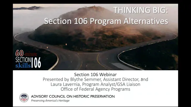 ACRA Webinar: Section 106 Program Alternatives