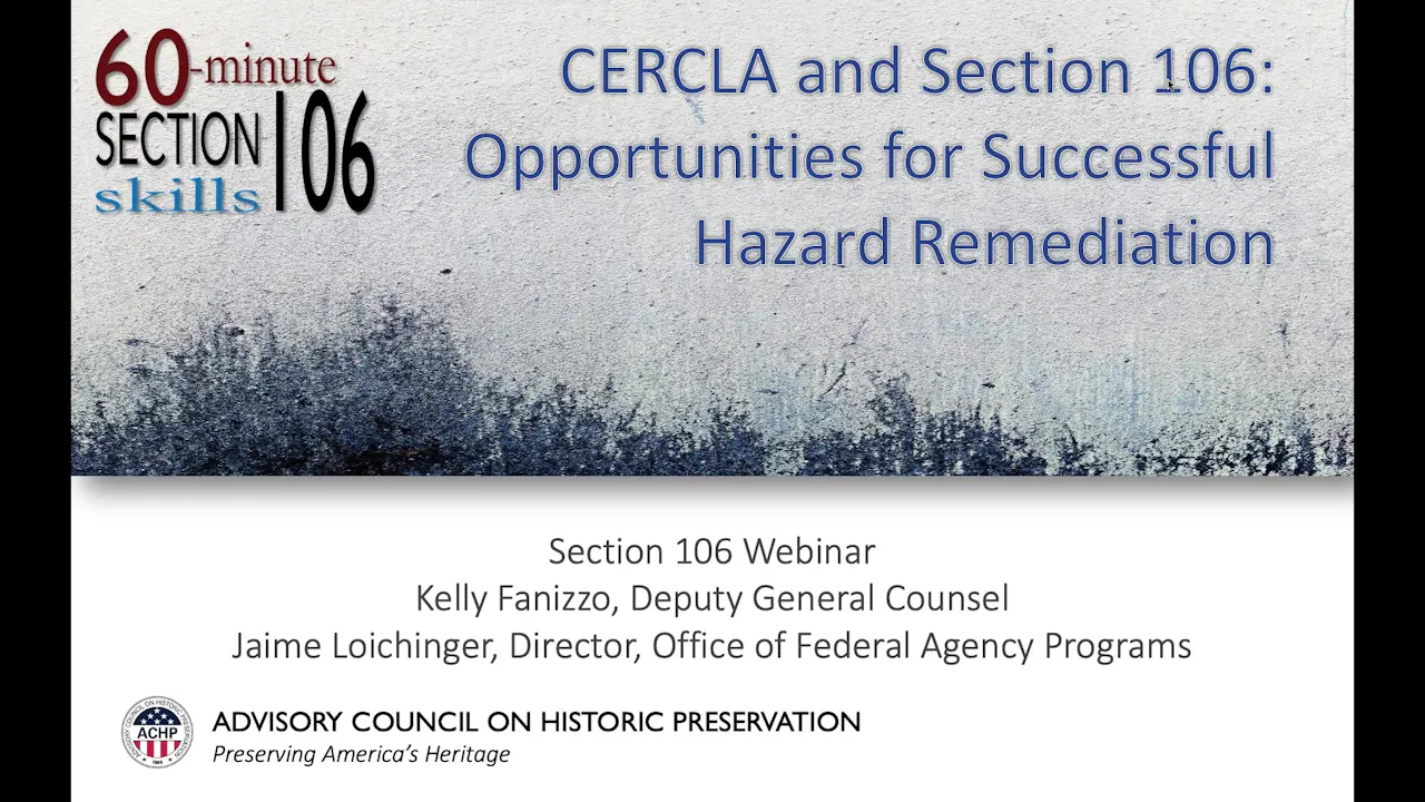 Coordinating CERCLA and Section 106