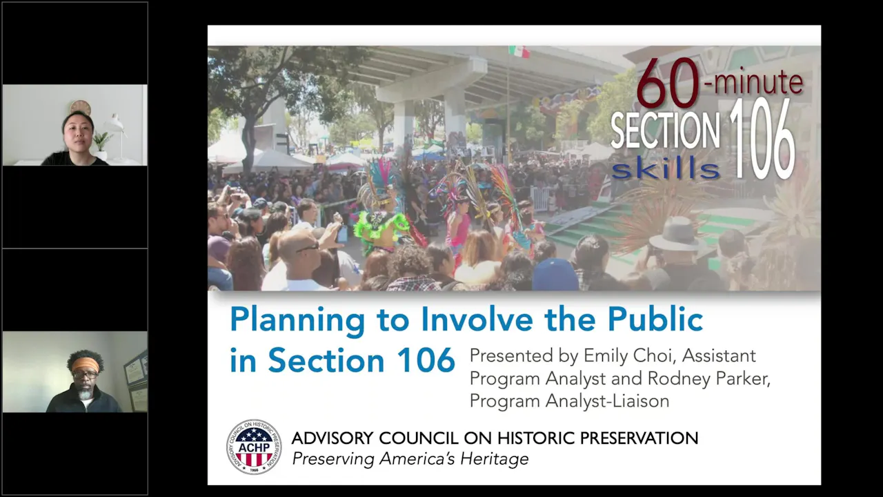 Planning to Involve the Public in Section 106