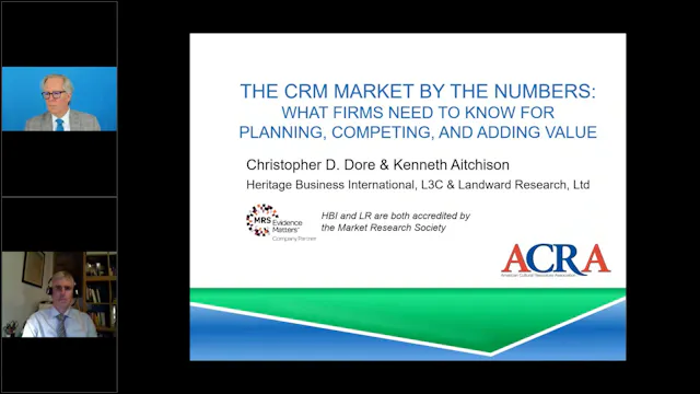 ACRA Webinar: The CRM Market by the Numbers: What Firms Need to Know for Planning, Competing, and Adding Value