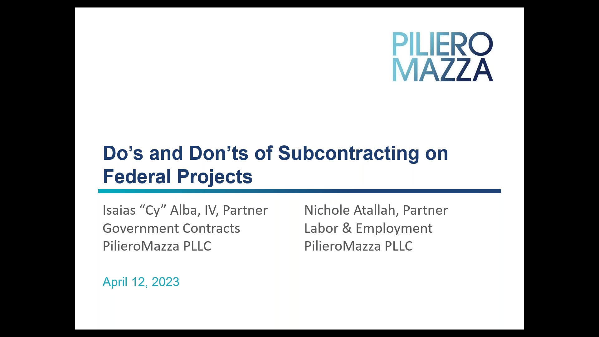 Dos and Don’ts of Subcontracting: Federal Projects