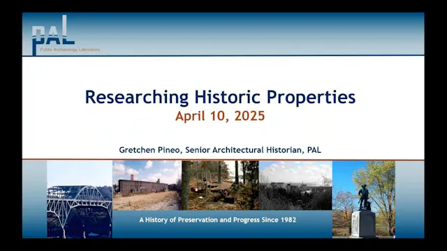 ACRA Webinar: Researching Historic Properties
