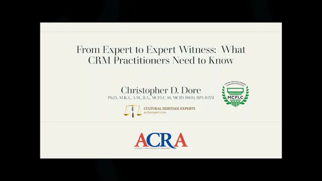 From Expert to Expert Witness: What CRM Practitioners Need to Know