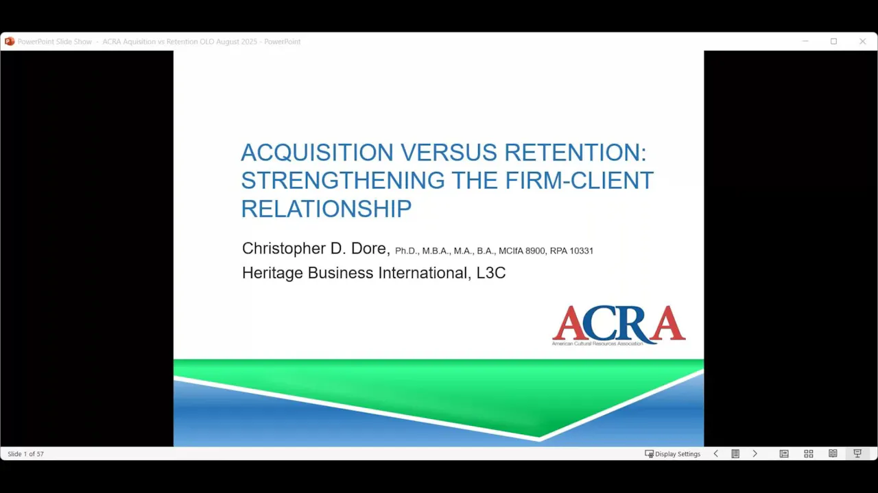 Acquisition v. Retention: Firm-Client Relationship