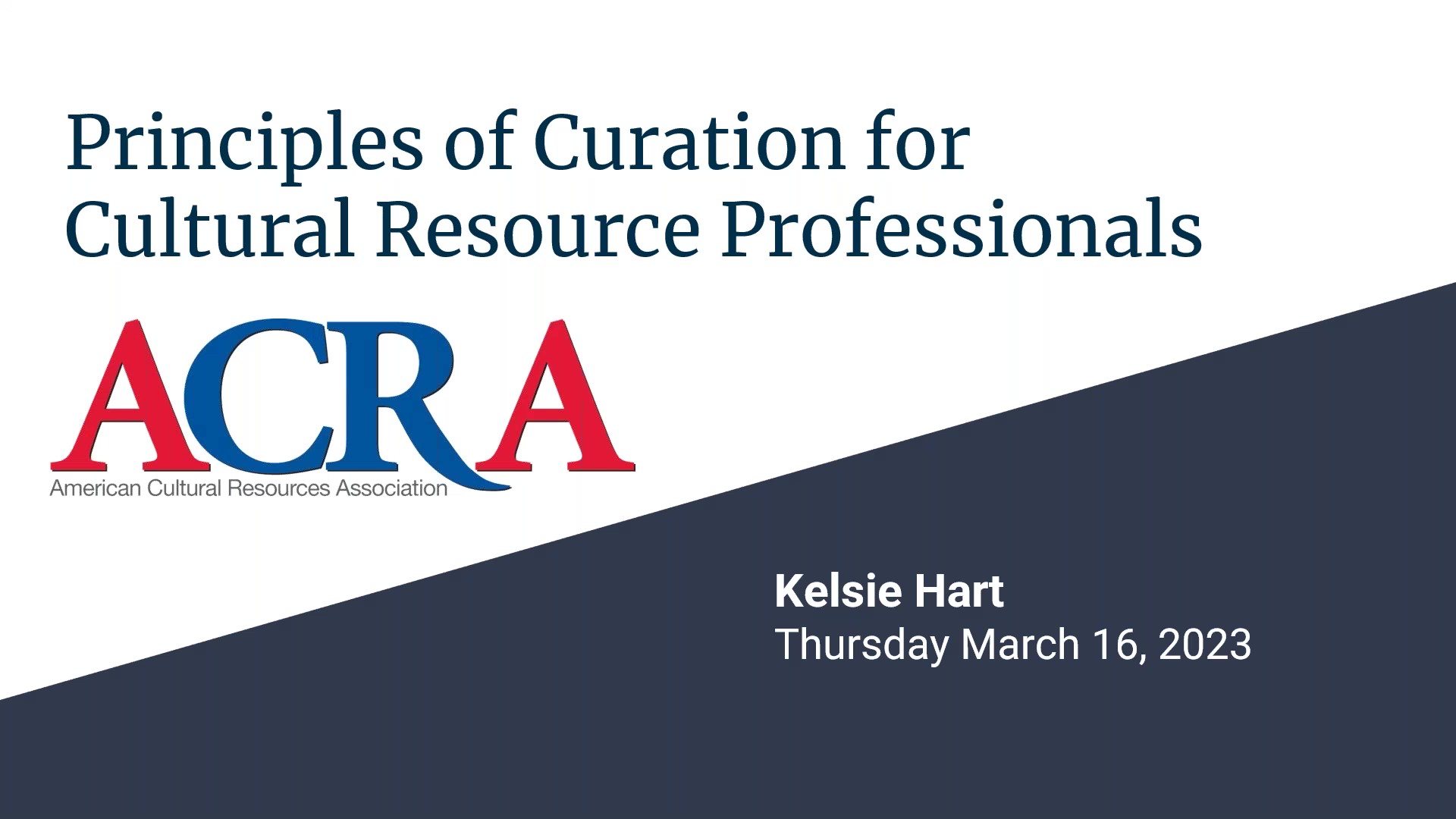 Principles of Curation for CRM Professionals