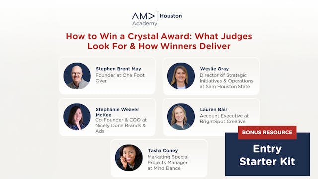 Crystals Awards Winning Tips + Entry Starter Kit