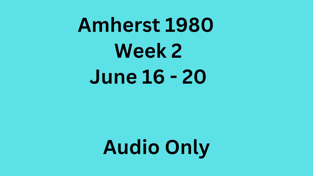 Amherst Training 1980 - Week 2