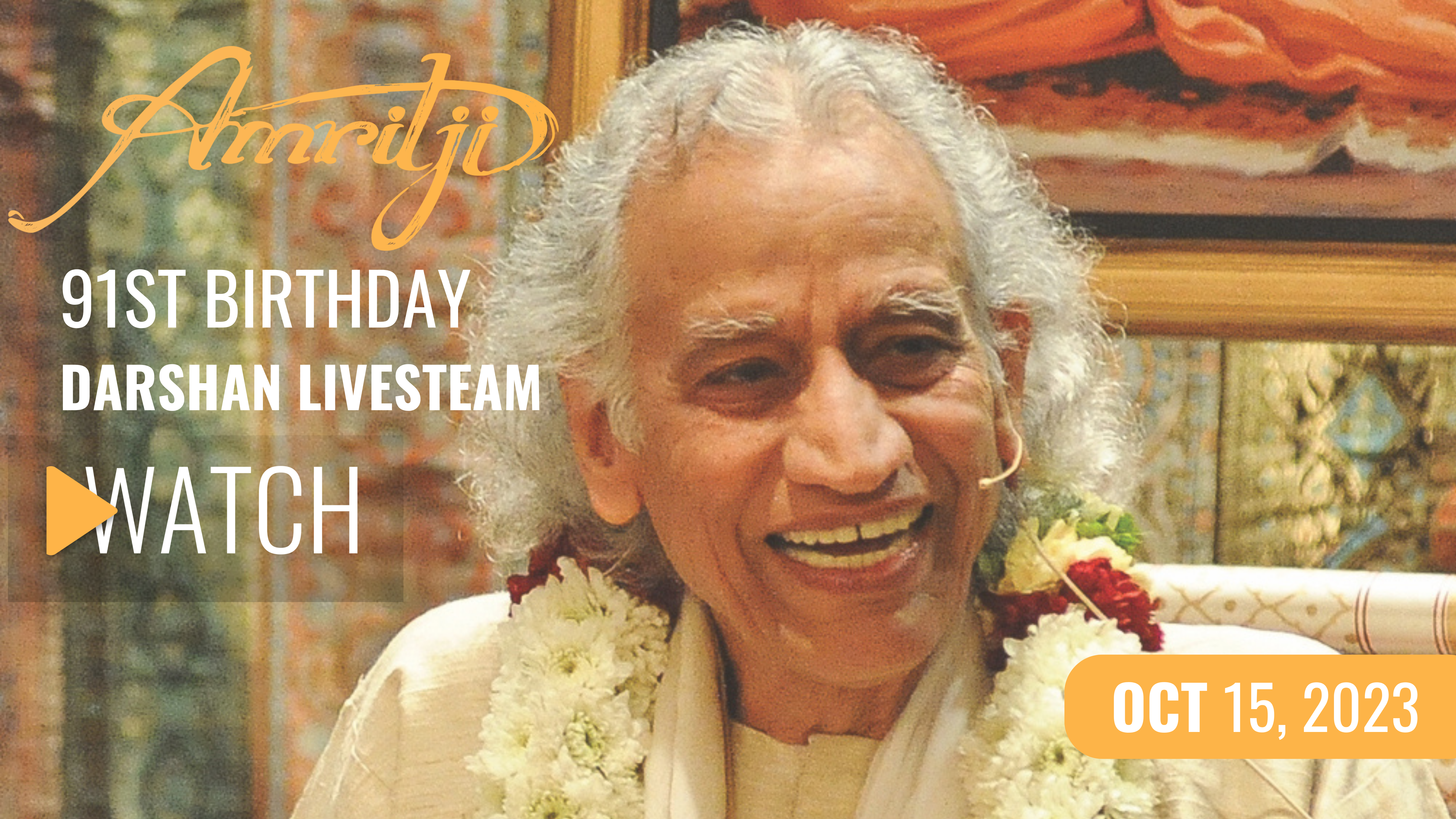 Darshan with Gurudev - 10-15-23 - 10:00-12:00pm EST