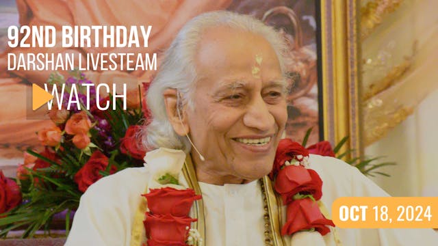 Gurudev's 92nd Birthday - Oct 18 2024