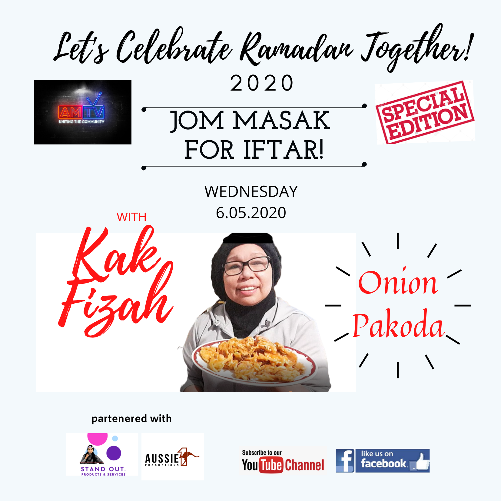 ONION PAKODA WITH KAK FIZA