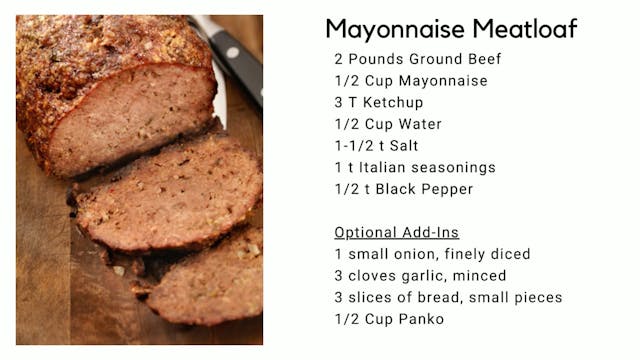 Mayonnaise Meatloaf