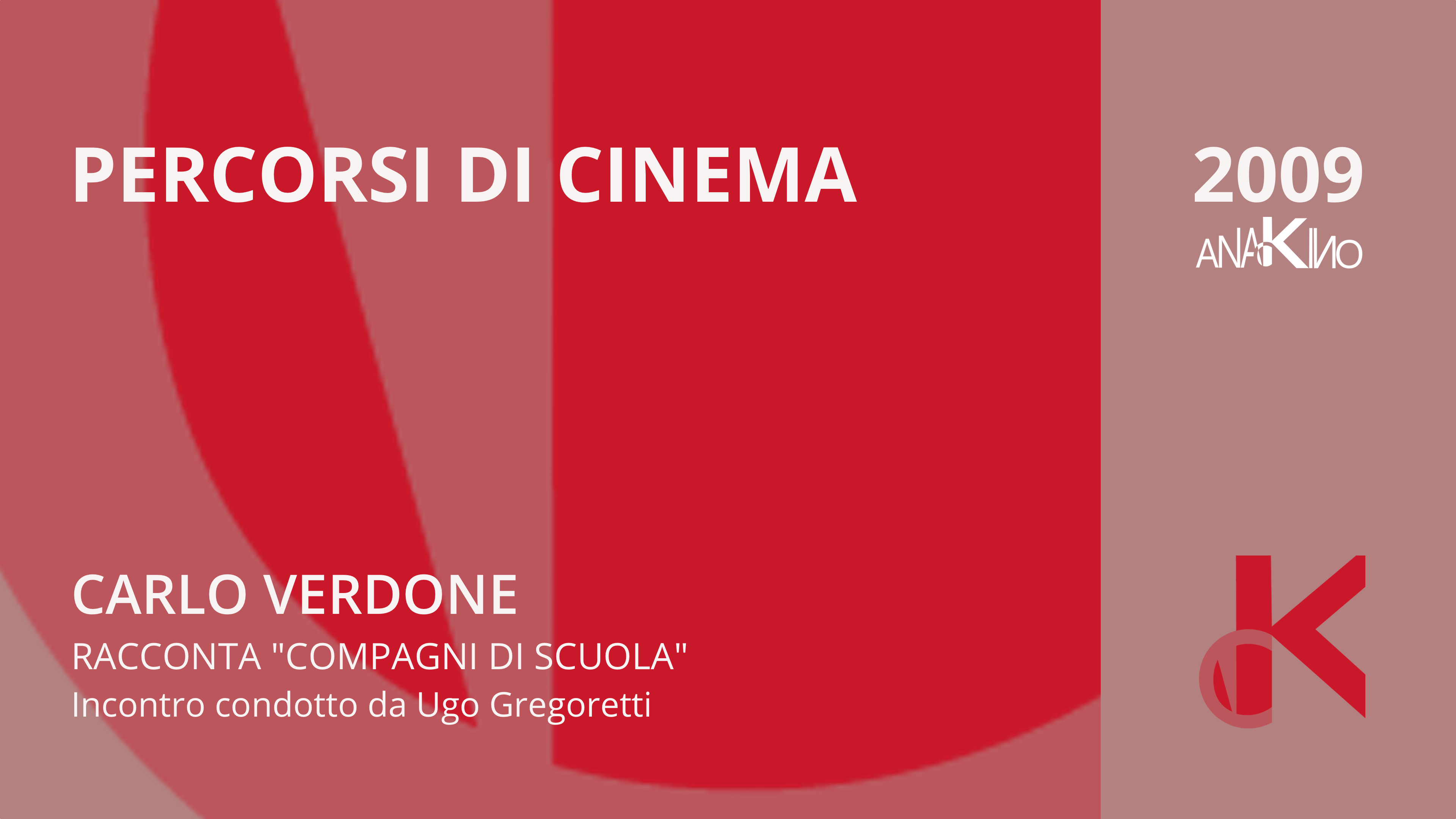 Carlo Verdone racconta "Compagni di scuola" - Percorsi di Cinema 2009