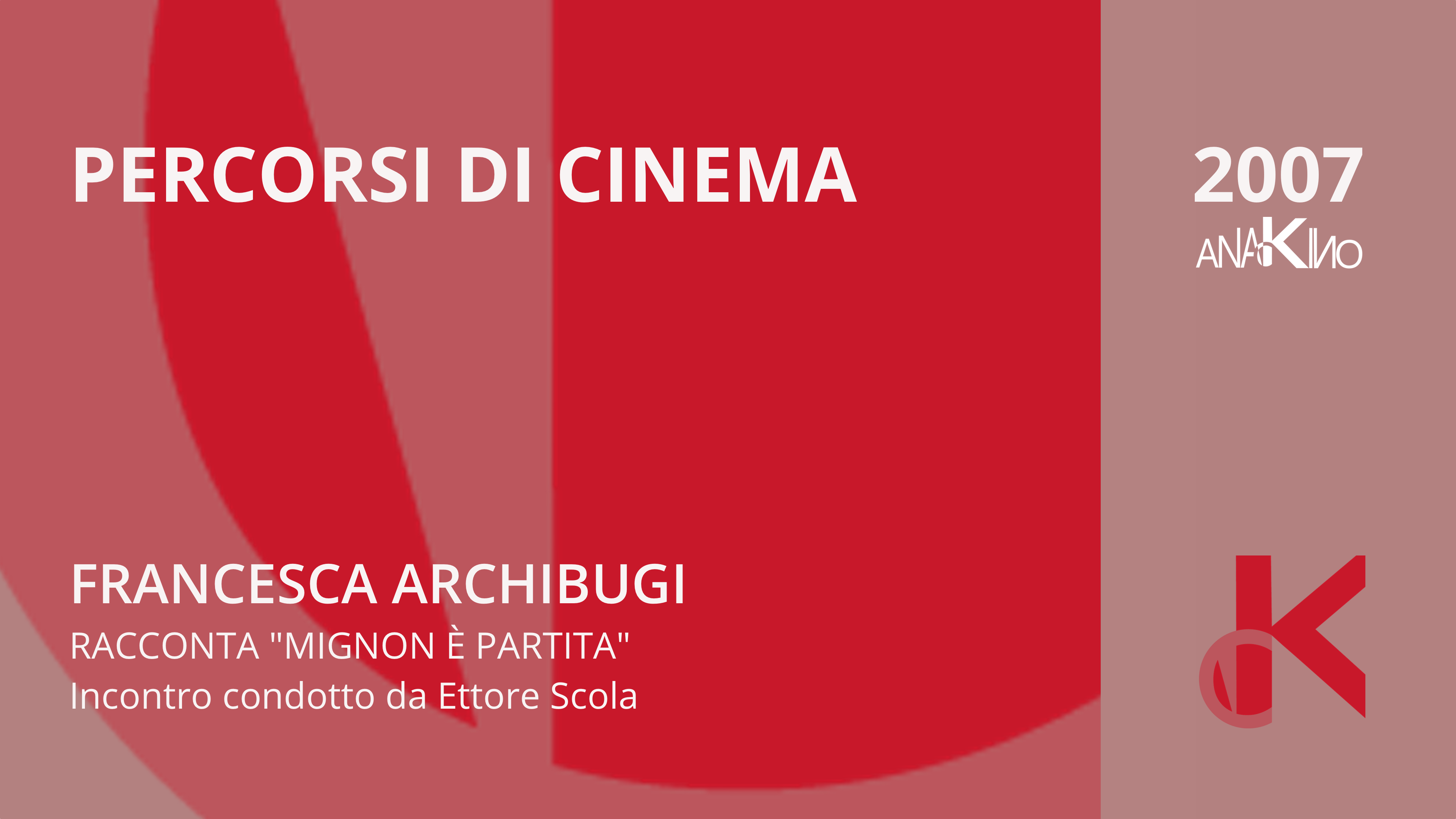 Francesca Archibugi racconta "Mignon è partita" - Percorsi di Cinema 2007