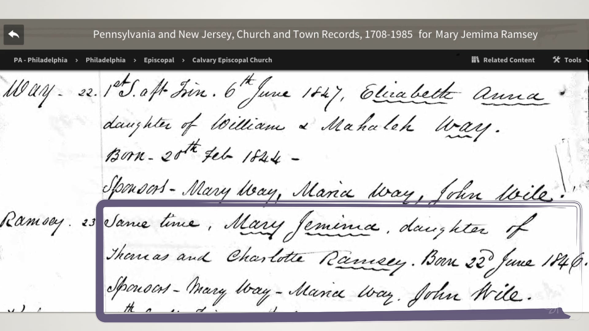 Records for Her Children