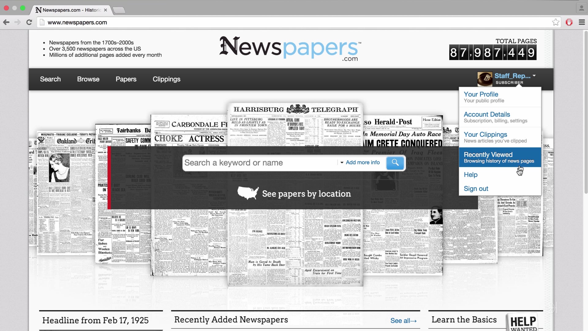 Getting Familiar with Newspapers.com