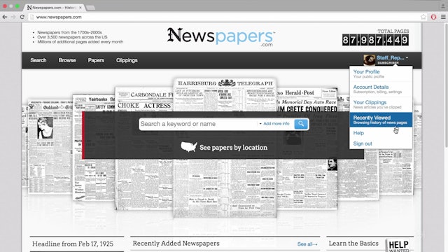 Getting Familiar with Newspapers.com