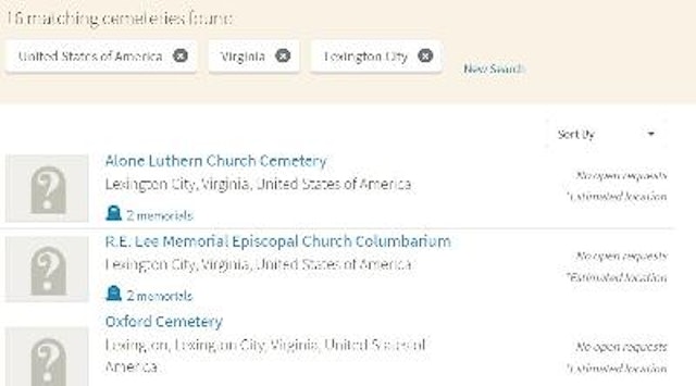 How To Create a List of Cemeteries in a Specific Location