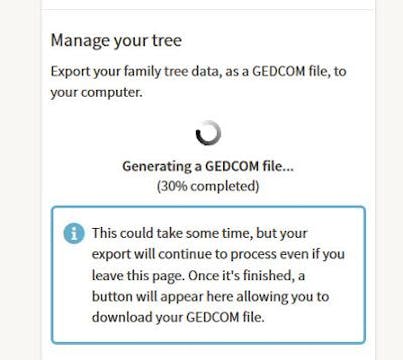 How To Create and Download a GEDCOM