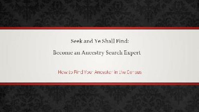 How To Find Your Ancestor in the U.S....