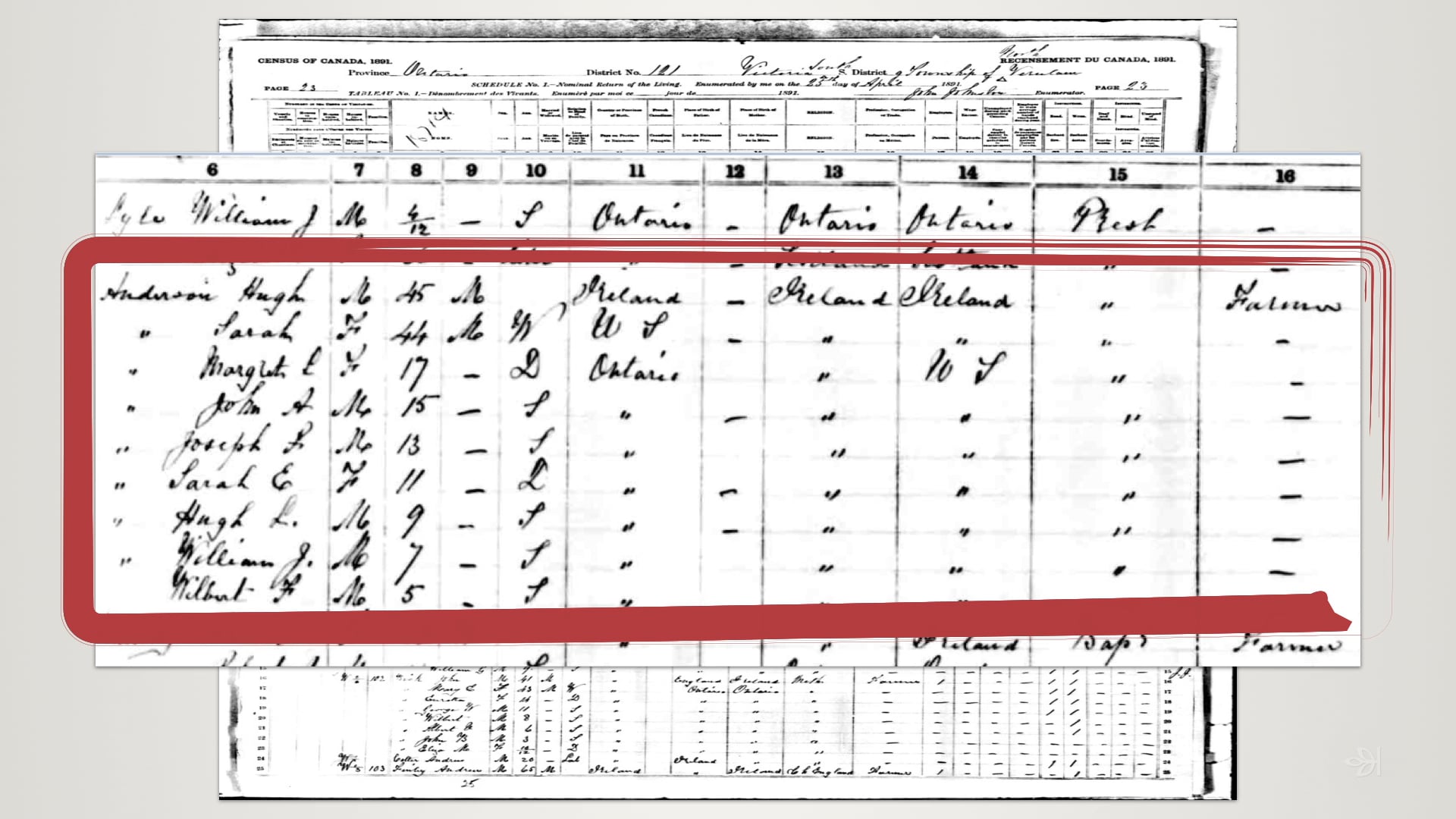 1891 Canadian Census