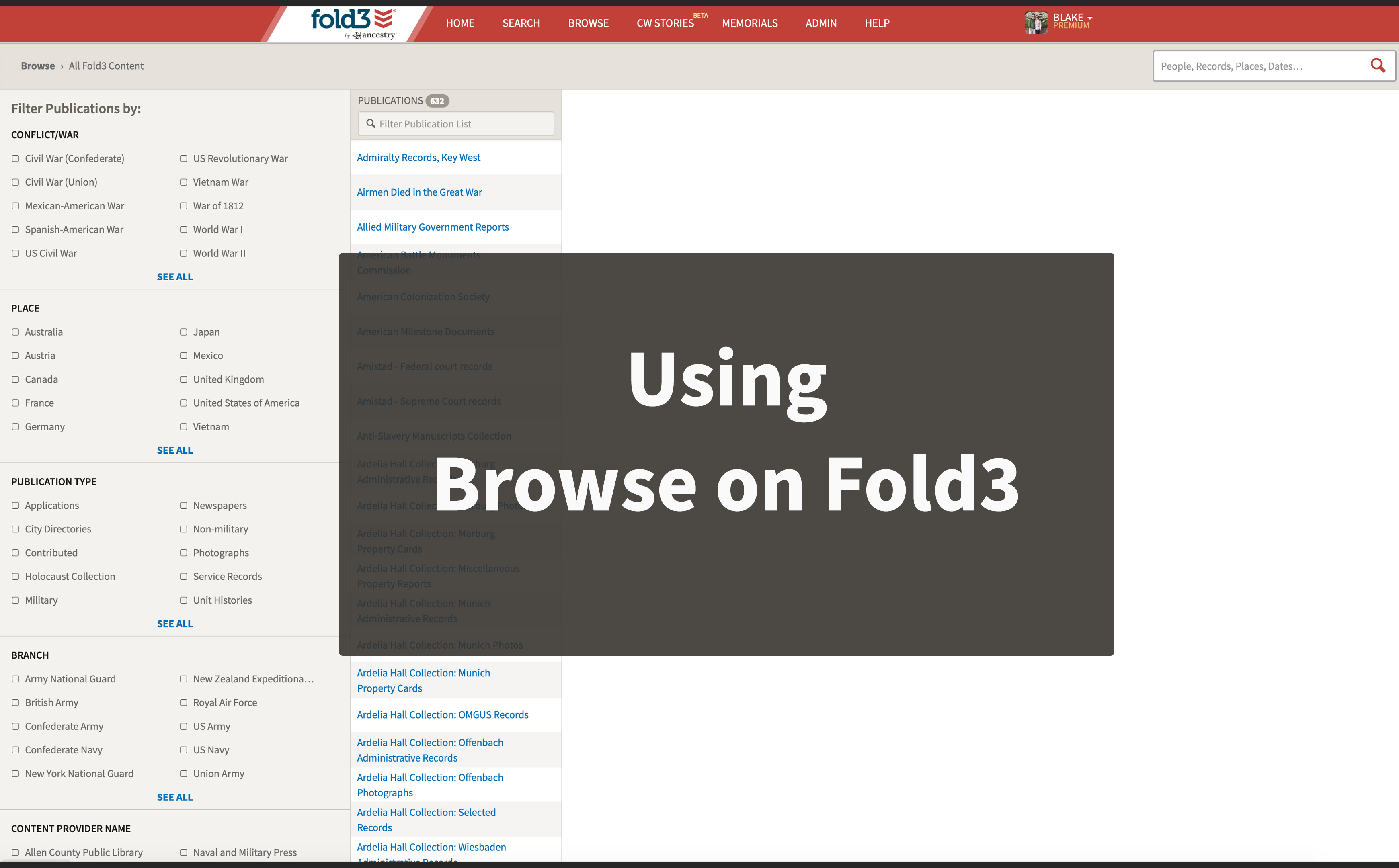 Fold3 Browse