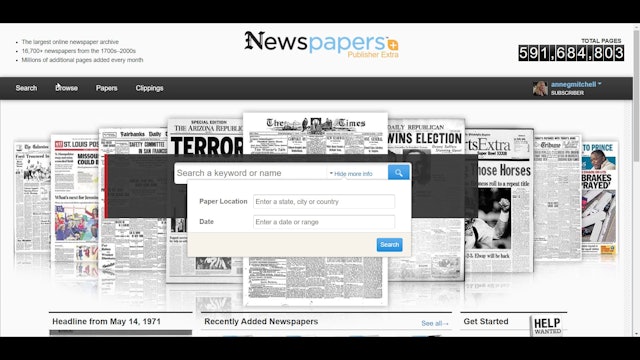 How To Do A Basic Search on Newspapers.com