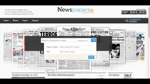 How To Do A Basic Search on Newspaper...