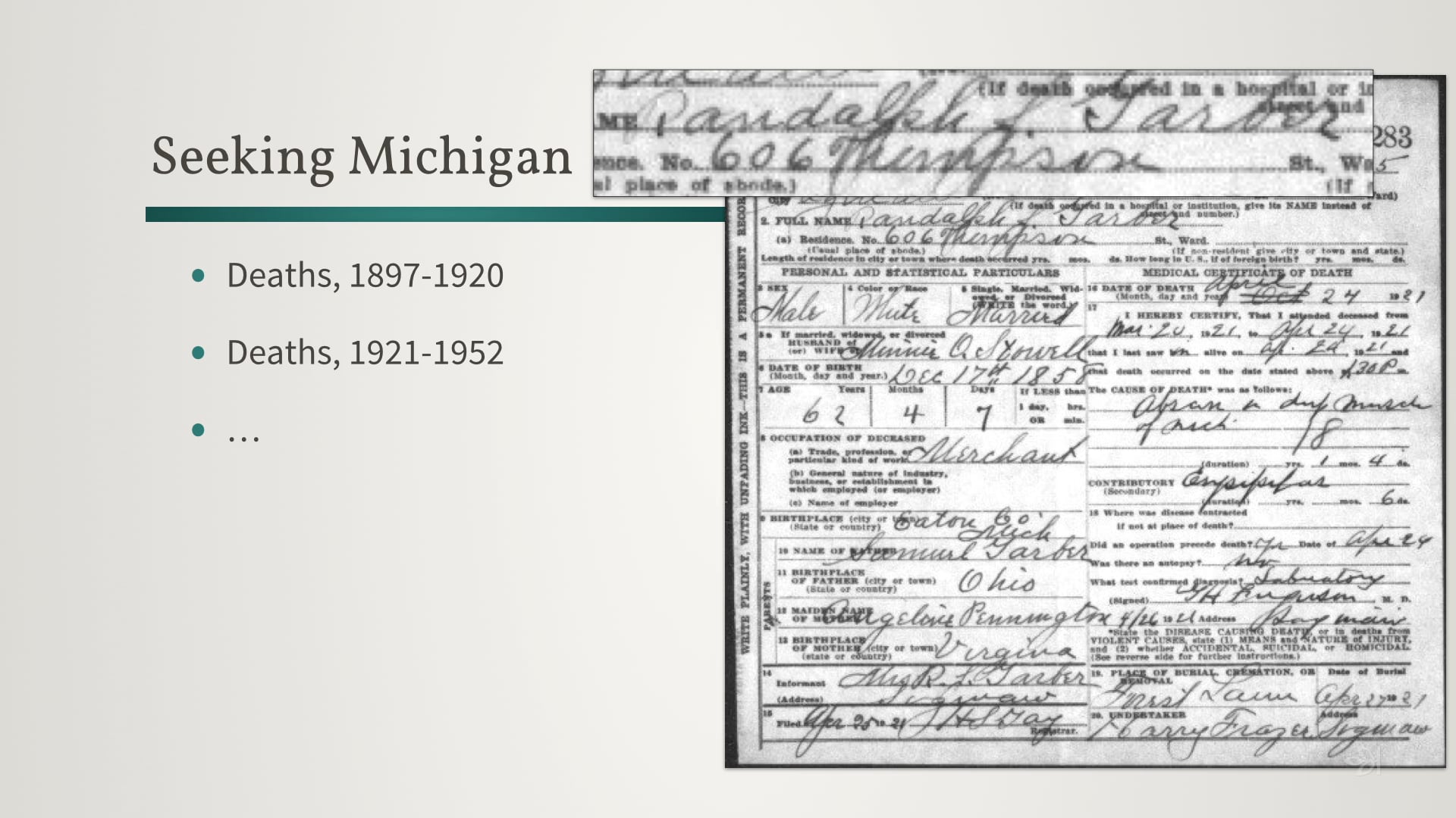 Vital Records: Marriages - Michigan Ancestors: Family History In The ...