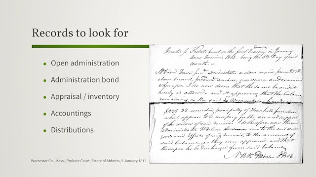 Estates without a Will: Records