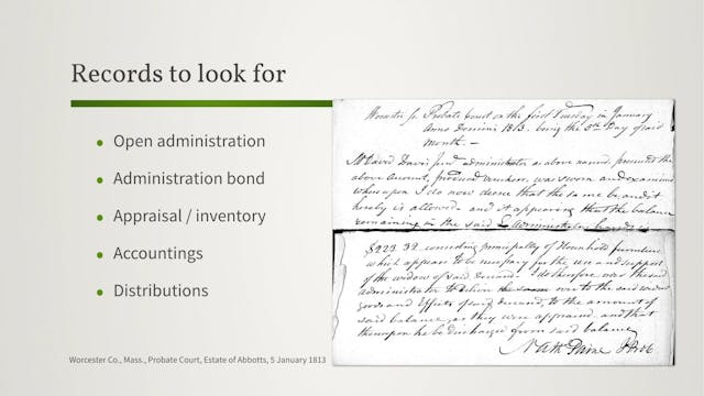 Estates without a Will: Records