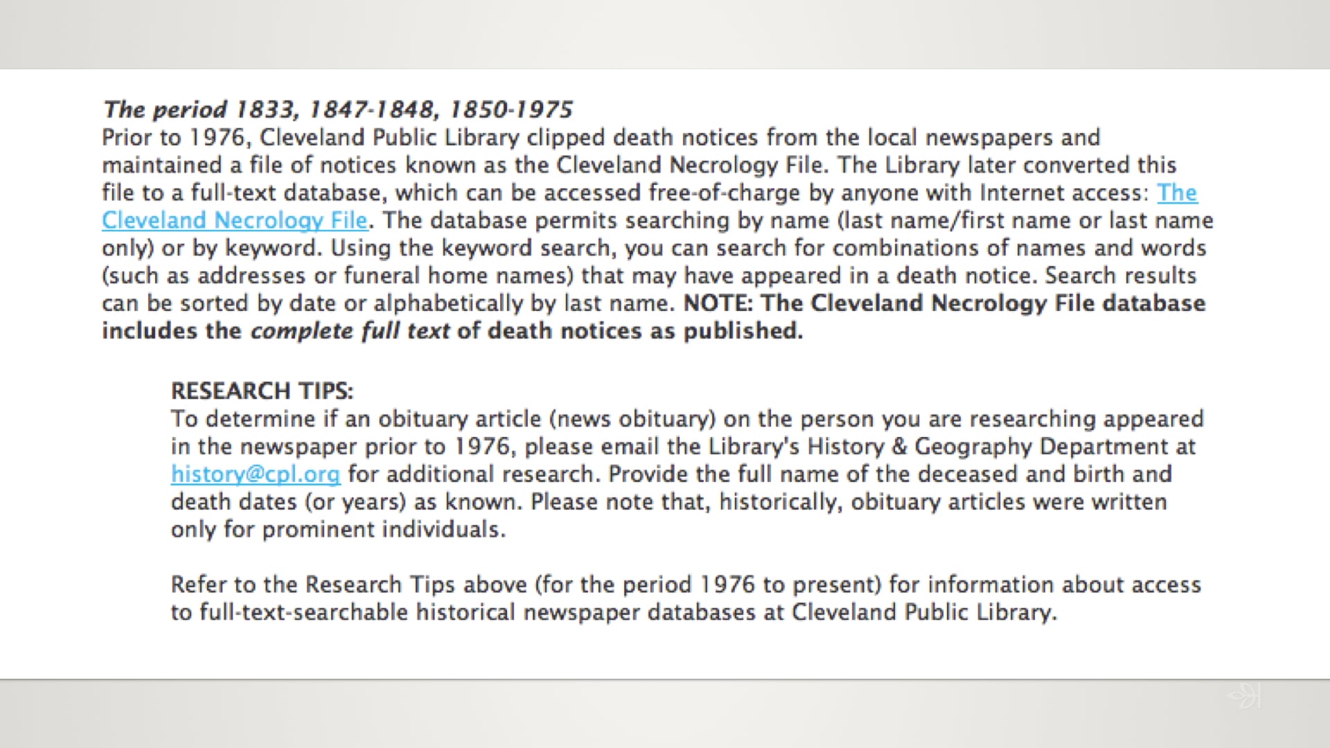 Insider Genealogy Resources