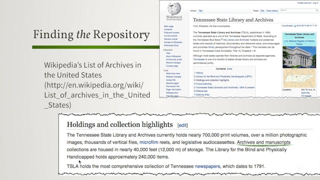 Finding the Repository