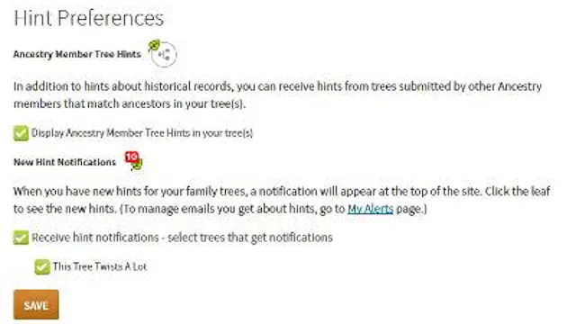 Setting Email Preferences for Hints a...