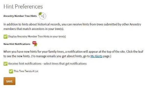 Setting Email Preferences for Hints a...