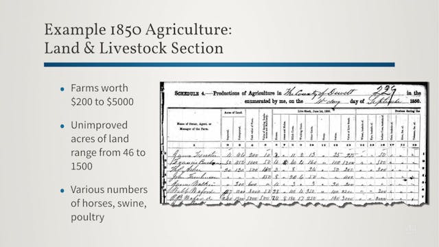 Agricultural Schedules