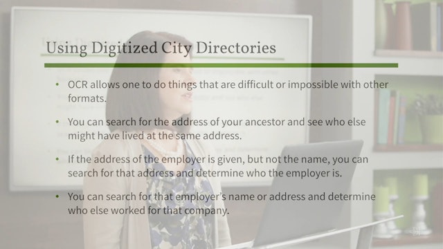 Using Digitized City Directories