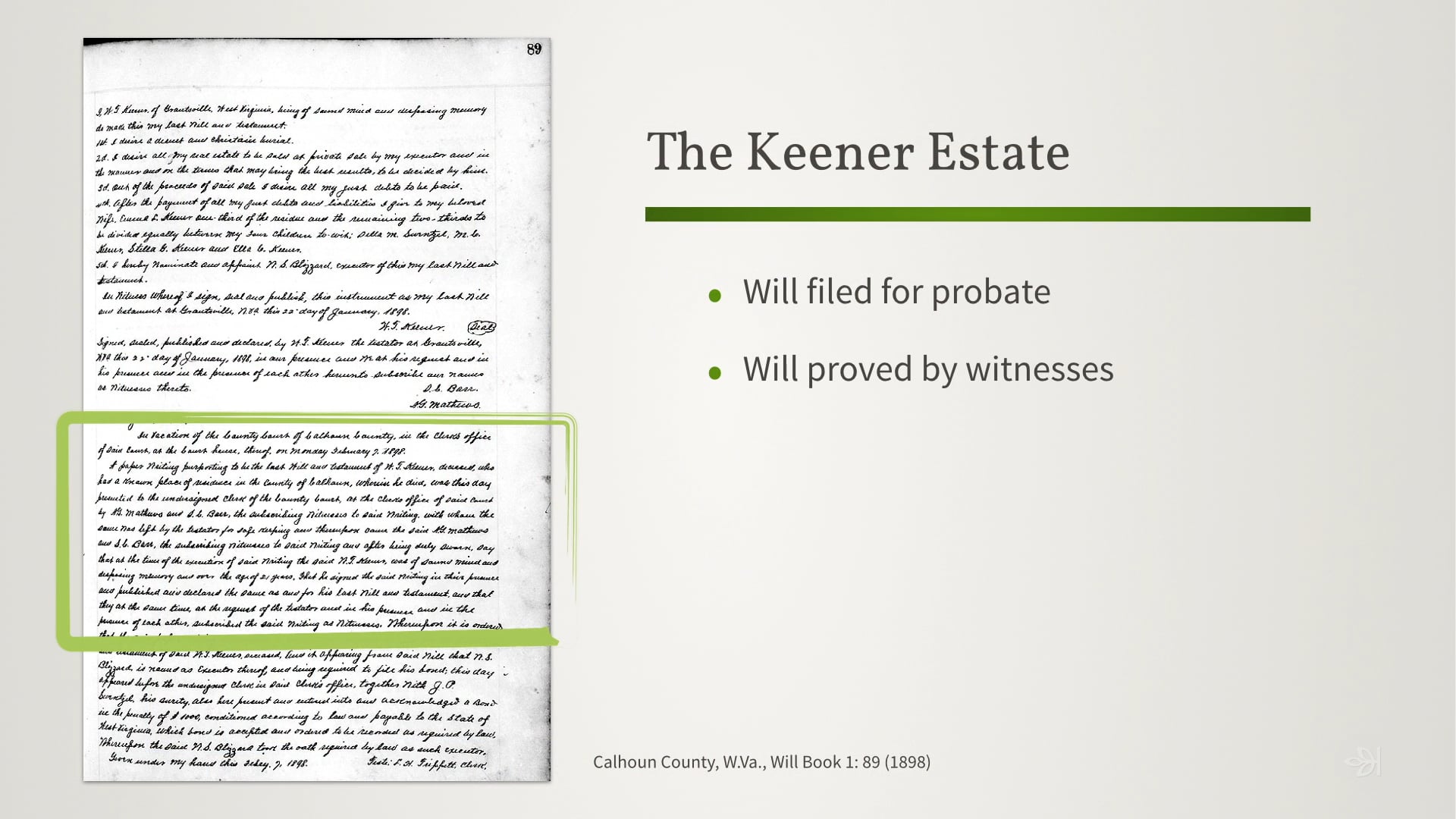 Estates with a Will: Records