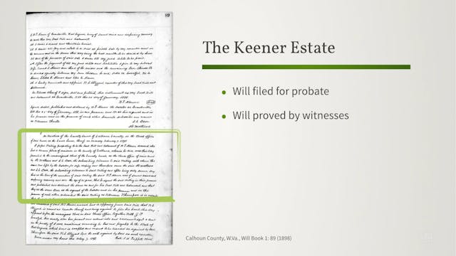 Estates with a Will: Records