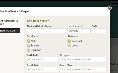 How Do I Add A New Person To My Tree?