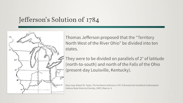 Jefferson's Solution of 1784