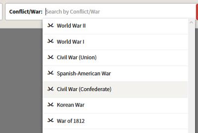 Finding a Record Using Filters In The Fold3 Search Bar