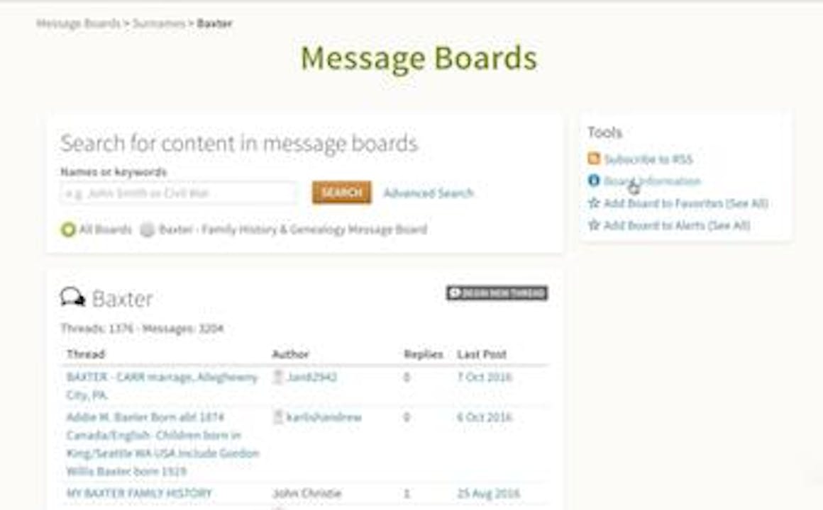 How to Find Message Boards Ancestry Academy