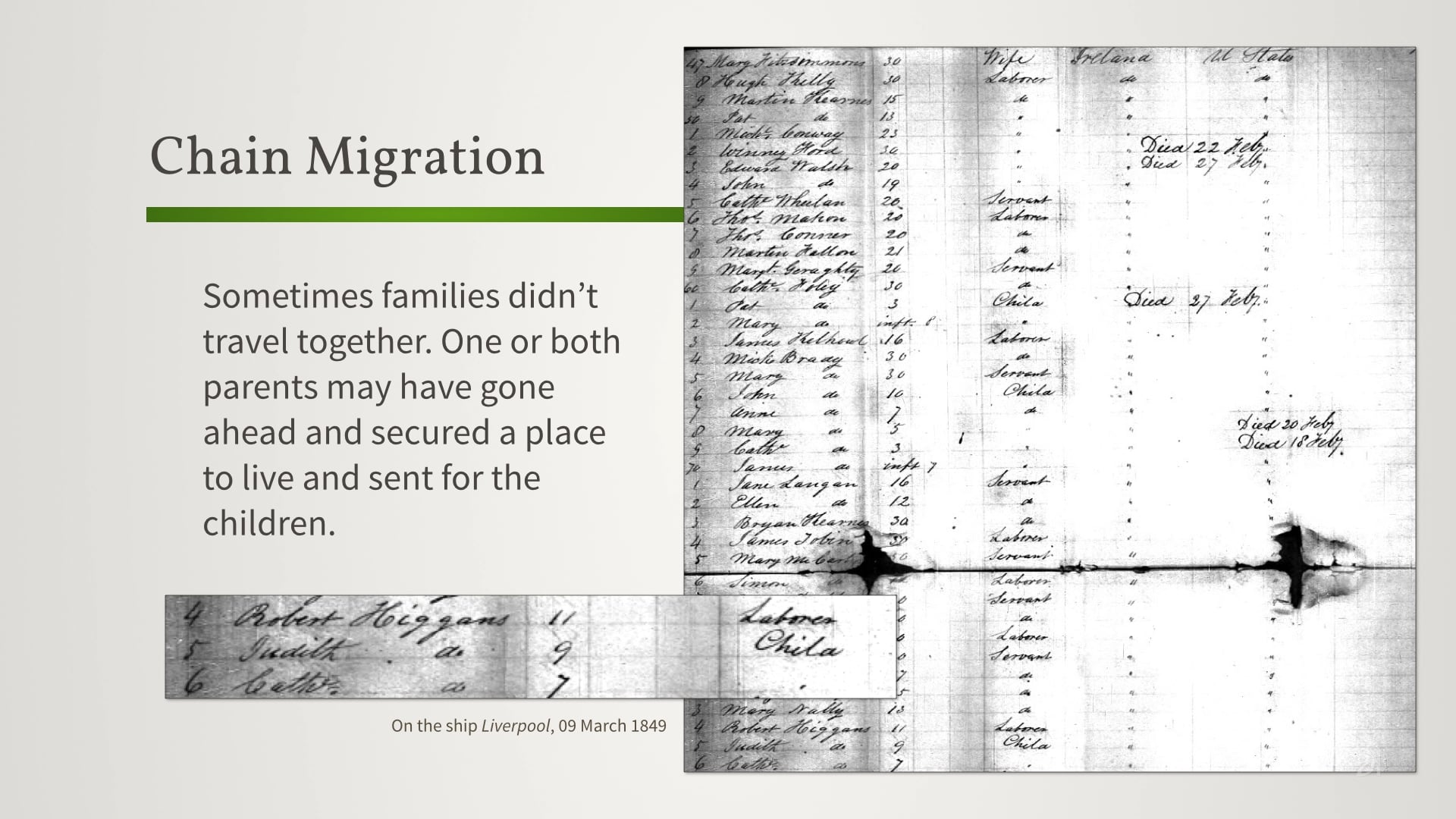 Stories in Mid-19th Century Records