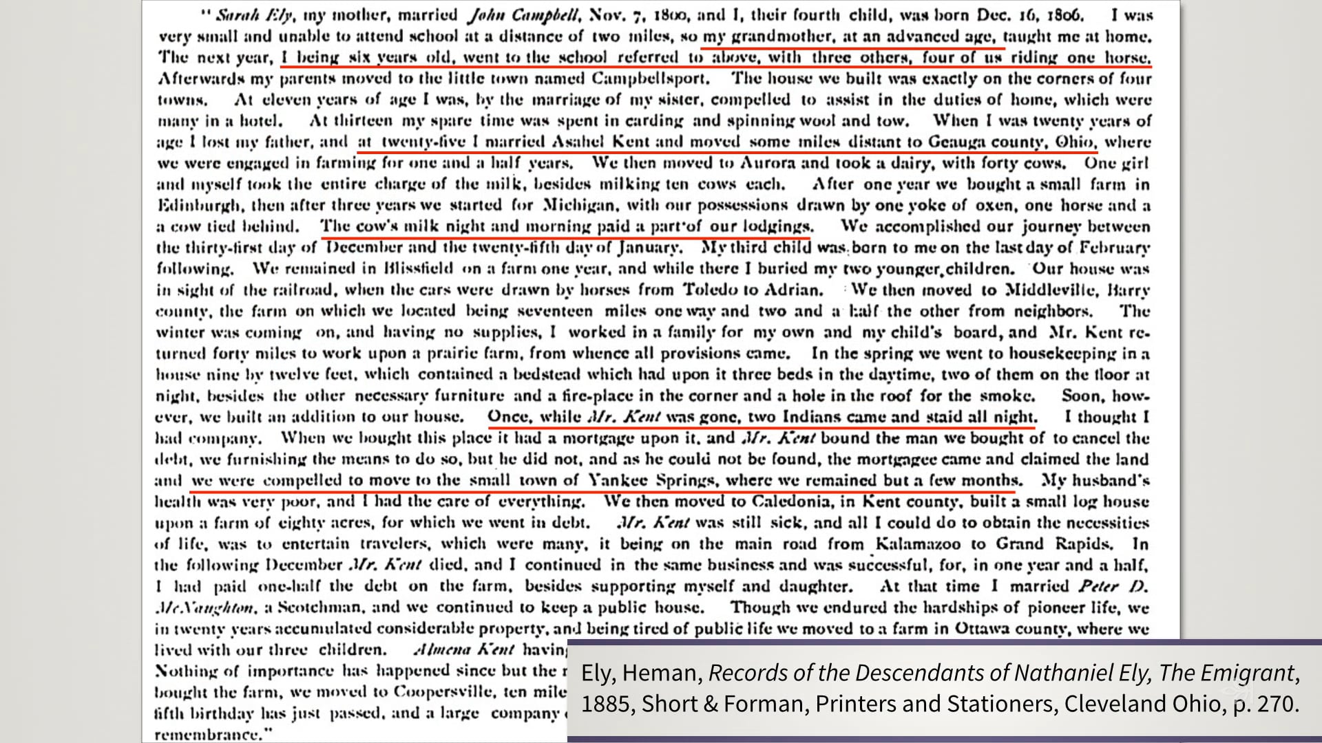 Creating a Family History From Your Timeline