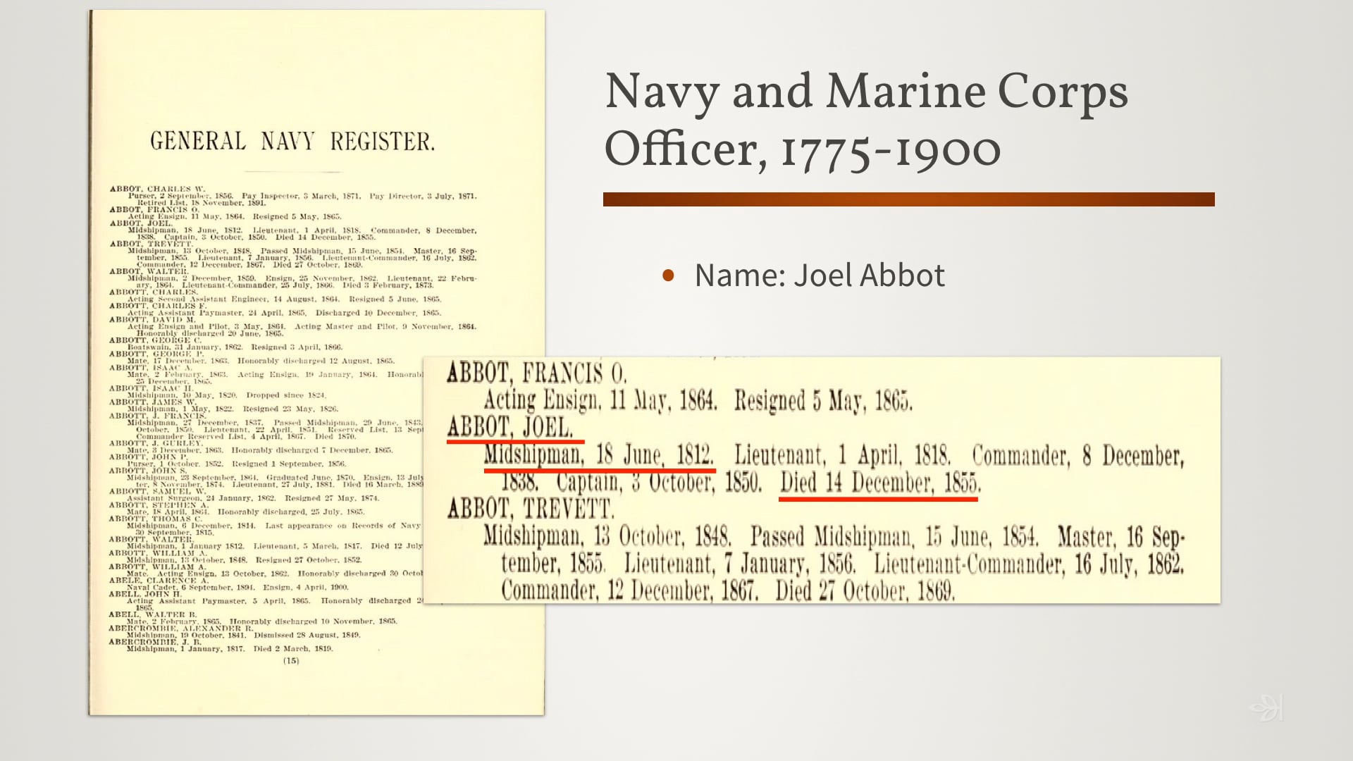 Naval and Marine Service During the War of 1812