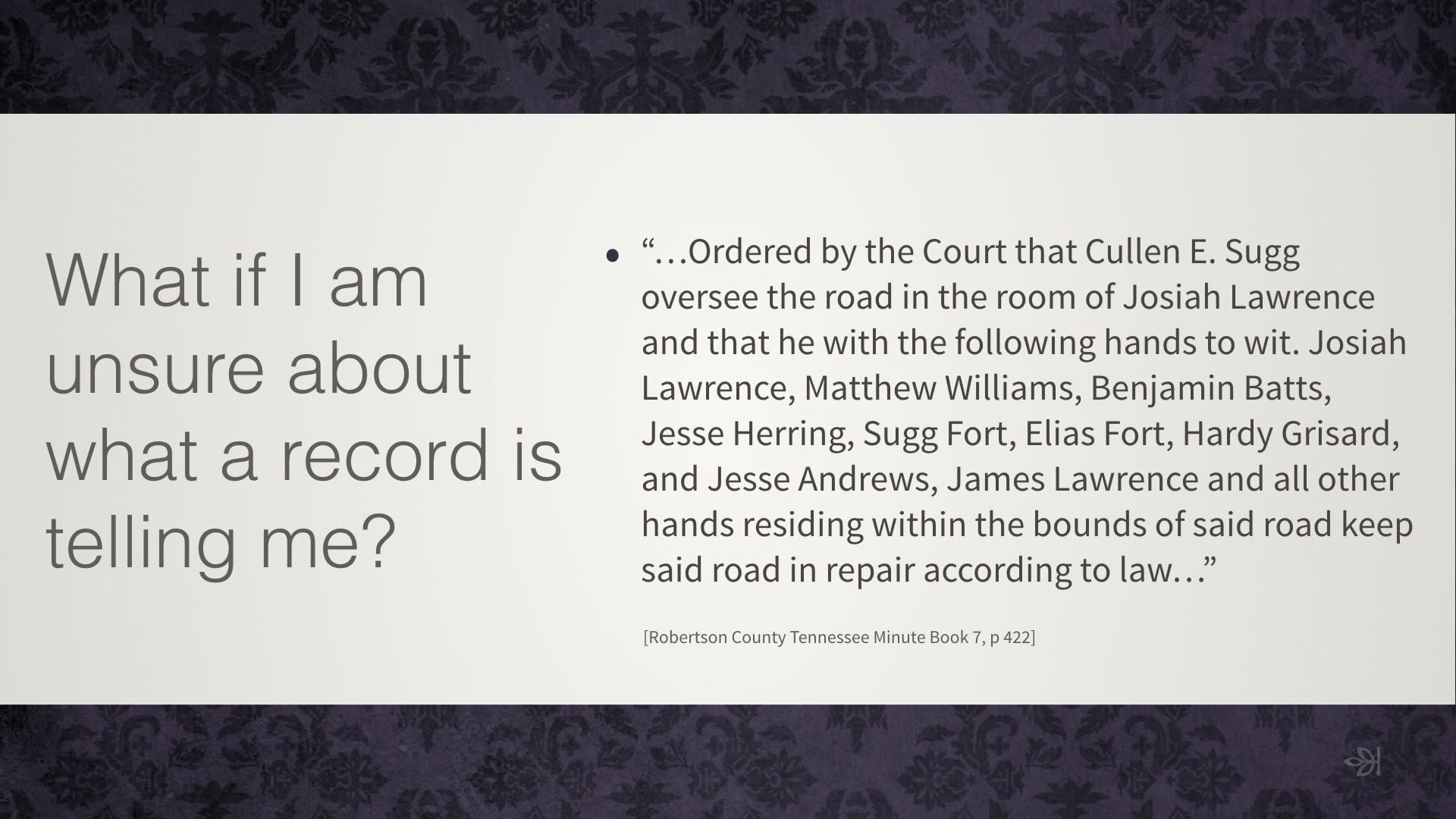 The Foundation of a Plan