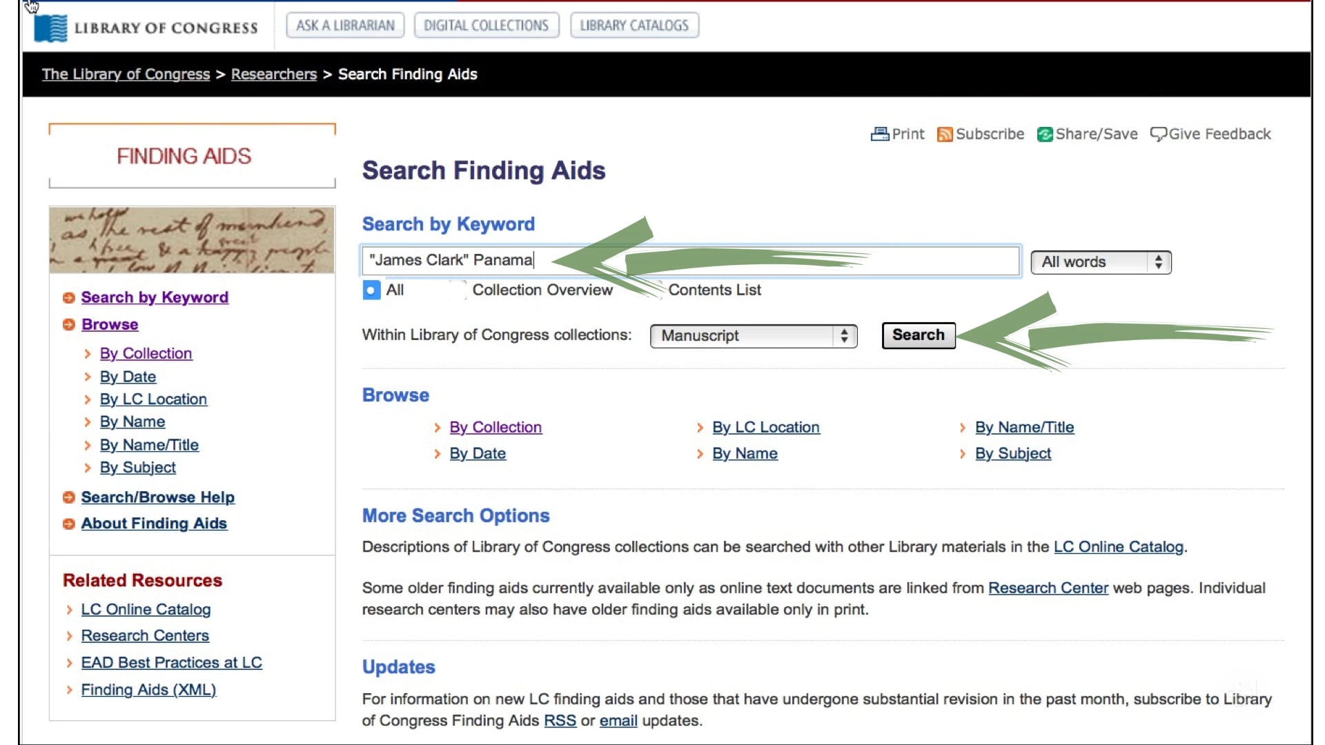Using Finding Aids