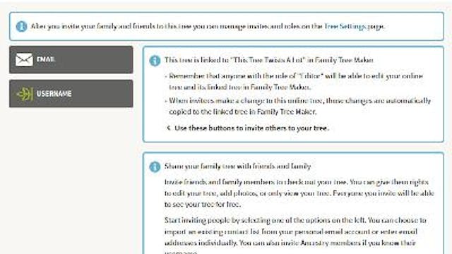 Sharing Your Tree With Other People